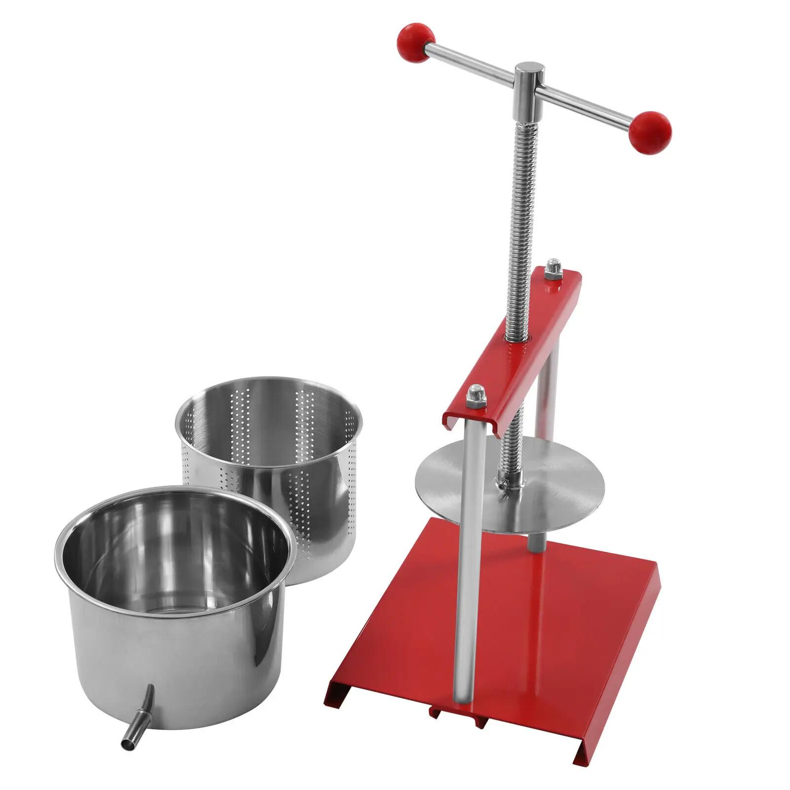 Presse à fromage manuelle en acier inoxydable, 6l/1.6 gallons, pour herbes, fruits, vin, nouveauté