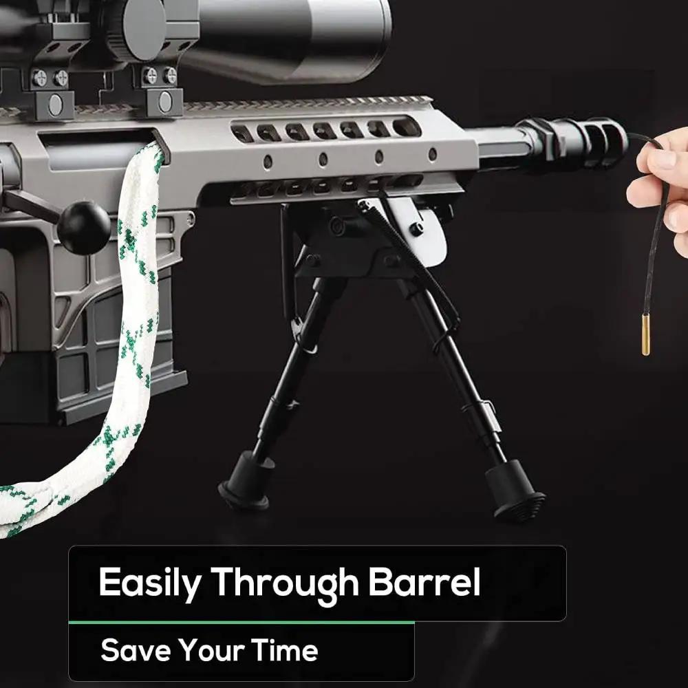 Corde de nettoyage de baril, 2 pièces, 22 Cal.223 Cal.38 Cal & 5.56mm 7.62mm 9mm, corde de calibre,