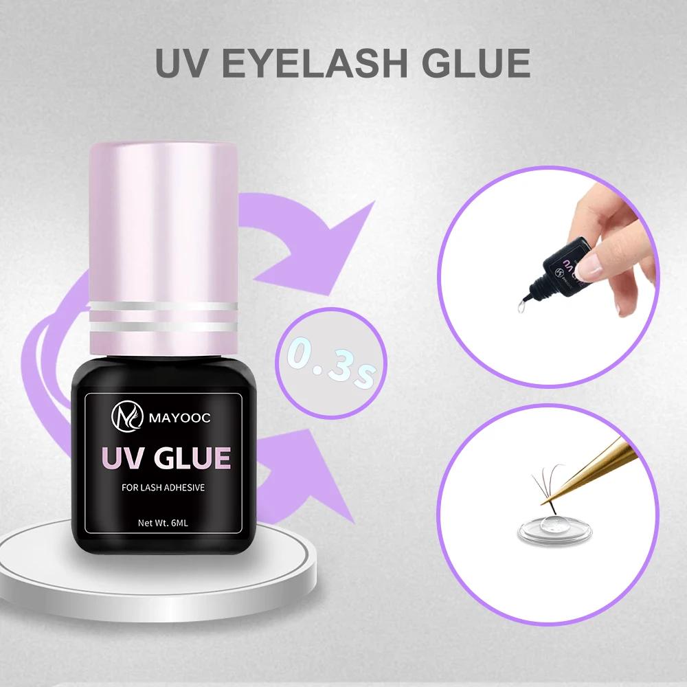 MAYOOC UV colle à cils adhésive Extensions de cils 0.1S séchage rapide forte colle d'extension de fa