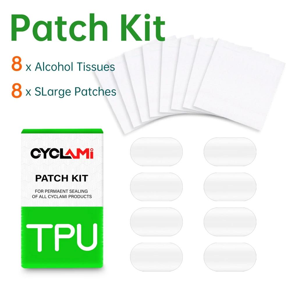 CYCLAMI Kit de Réparation d'outils de Patch de Patch de Pneu de Chambre à air de vélo 8 pièces Route