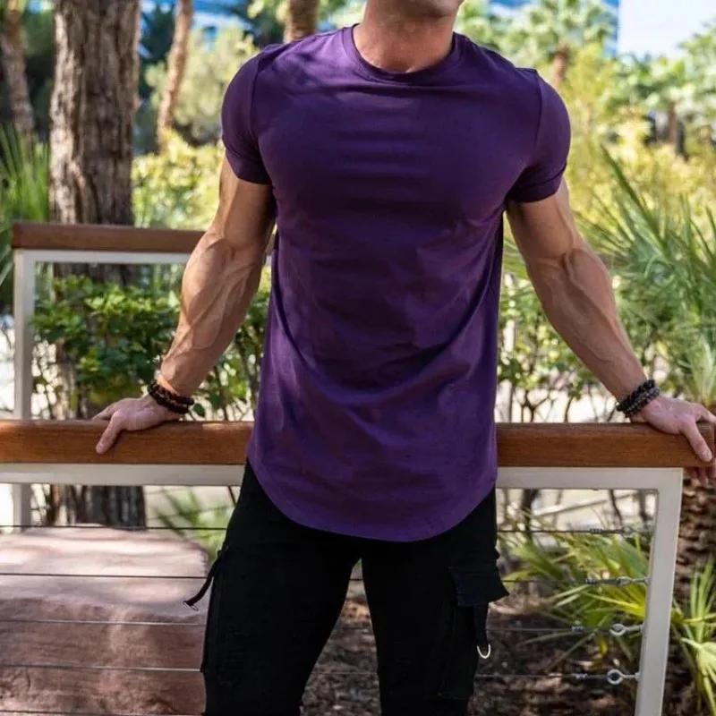 T-shirt de Fitness musculaire été hommes athloisir entraînement à manches courtes T-shirt de haute q