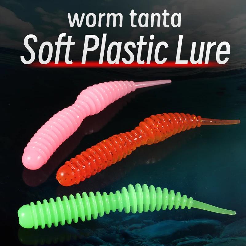 Appât de ver supercontinent appât souple Tanta 40mm 63mm leurres de pêche odeur avec des sels leurre