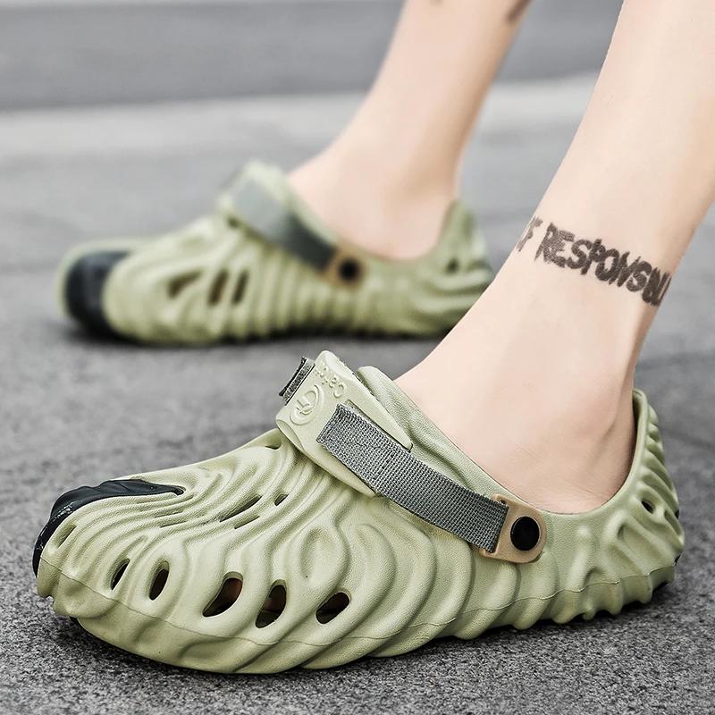 Sandales à semelle épaisse pour hommes, chaussures de plage à semelle souple pour sports de plein ai