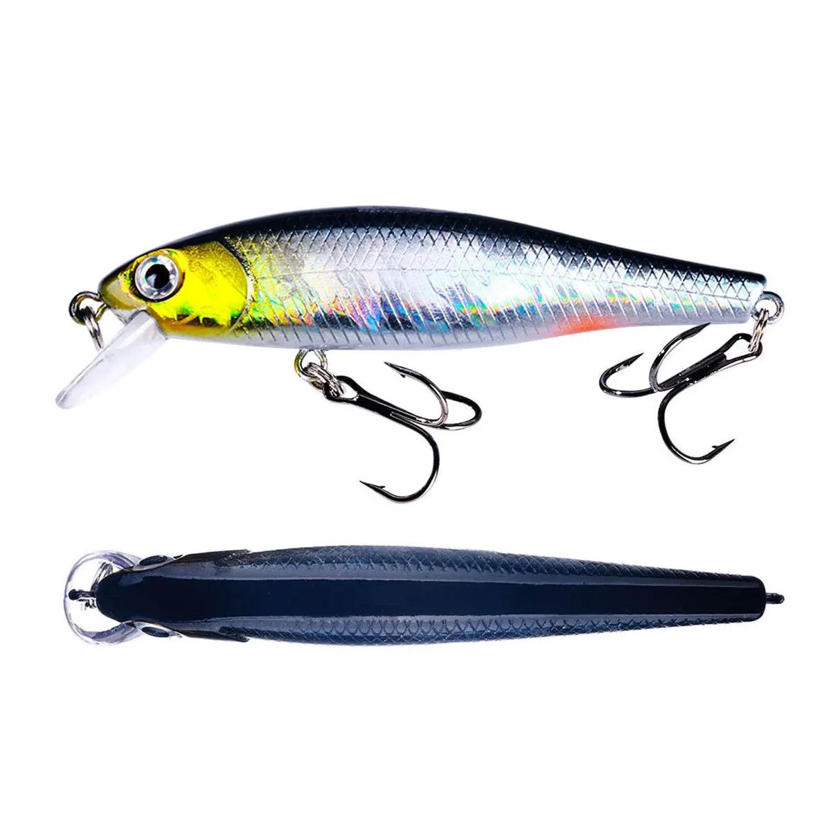 Leurre méné rigide flottant avec yeux 3D, appât Él, wobJeff, crankbait, matériel de pêche à la traîn