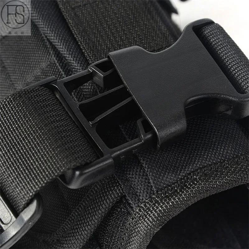 Étui tactique en cuir pour fusil court à porter à la cuisse, avec sangle de fixation pour la chasse,