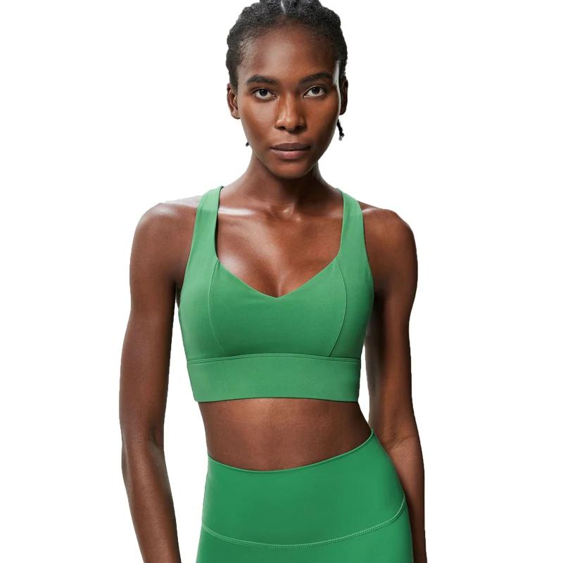 Soutien-gorge de sport femme extensible doux push-up haute performance Yoga gym