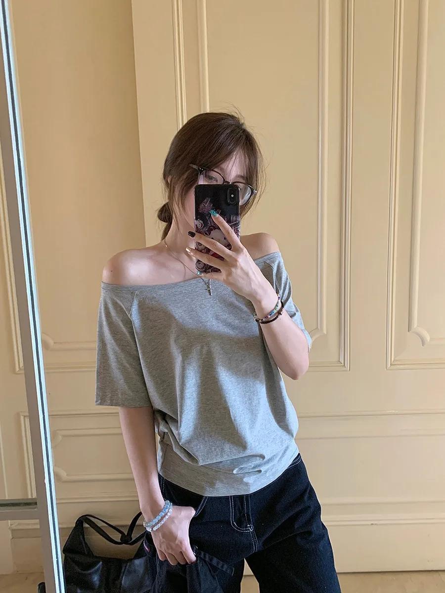 T-shirts femmes solide Simple été décontracté Cleanfit à manches courtes tout-match jeunes filles St