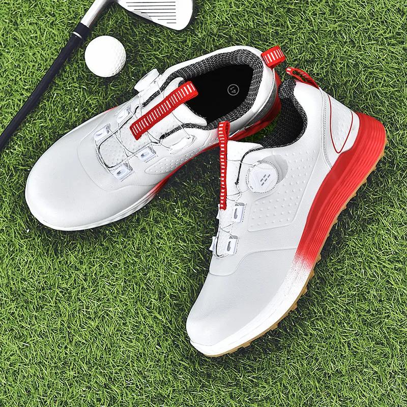Offre spéciale blanc hommes chaussures de Golf taille 46 conception anti-dérapant femmes chaussures