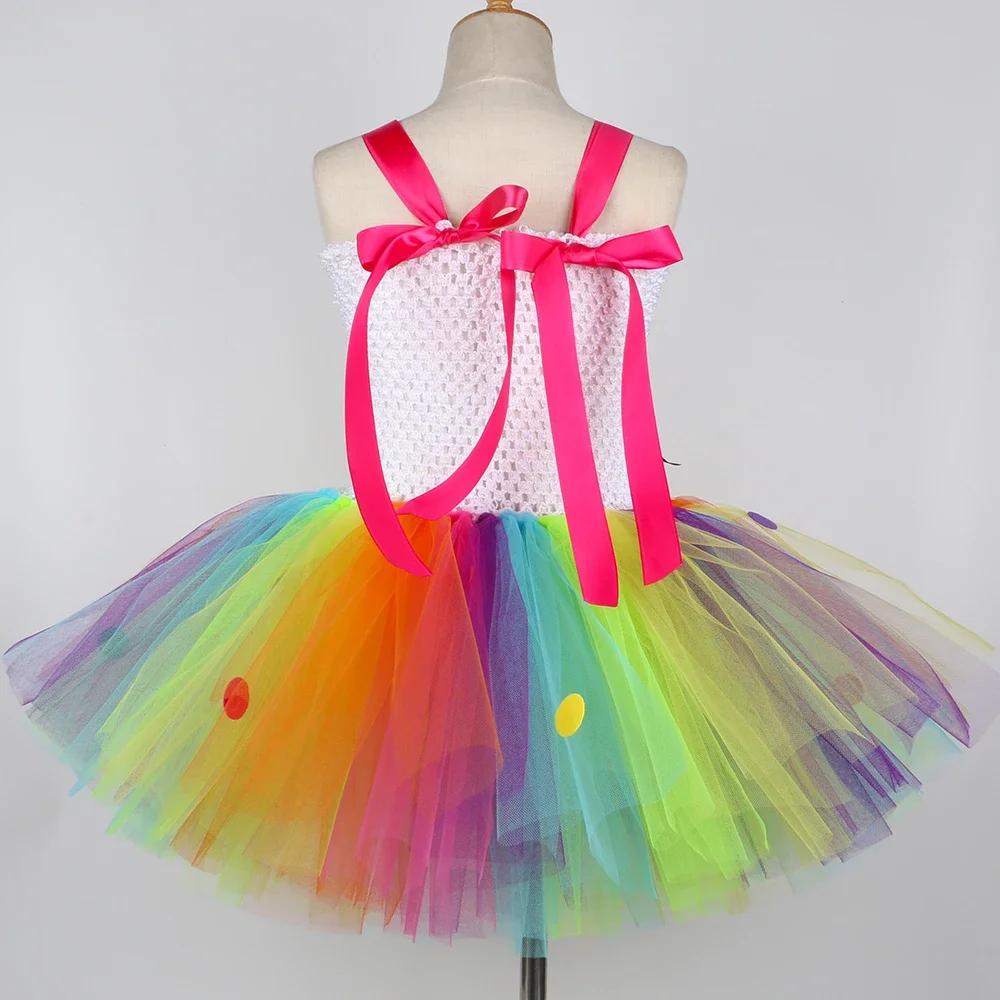 Costume de sucette arc-en-ciel pour filles, robe de princesse Tutu de fête d'anniversaire, robe de b