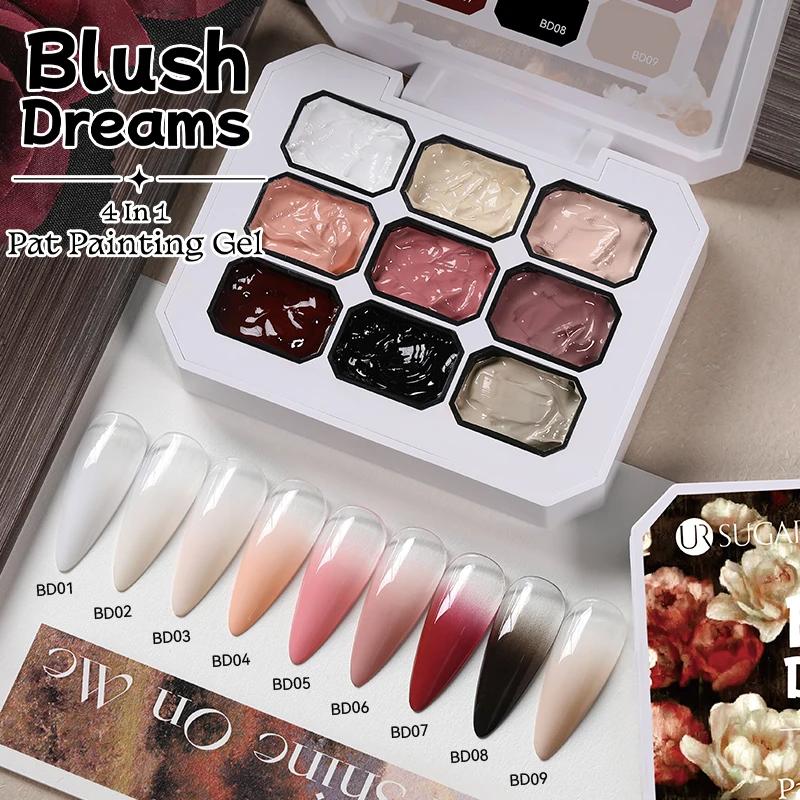 UR SUGAR 9 couleurs Pat peinture Gel ongles 4 en 1 Semi Permanent tremper les ongles UV LED utilisés