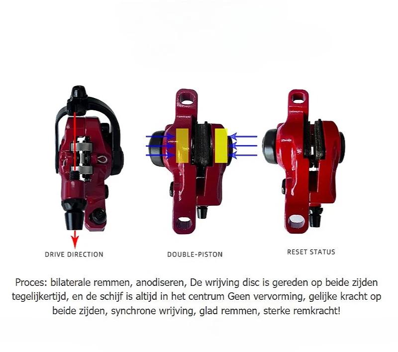 Frein à disque de vélo VTT étrier mécanique Double Piston entraînement bilatéral électrique B001 dis