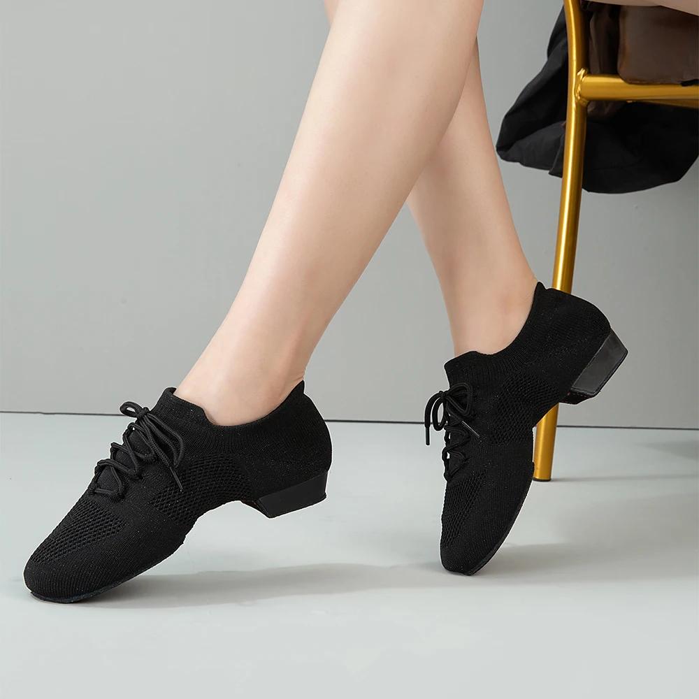 Chaussures danse femme Jazz Salsa - Baskets maille décontractée plat - Pointures 34 à 42 moderne