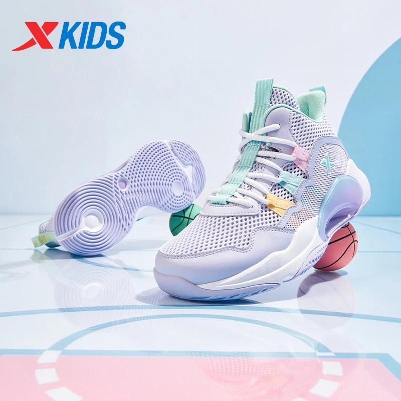 Xtep chaussures de basket-ball pour adolescents 2025 printemps unisexe maille respirant léger mode c