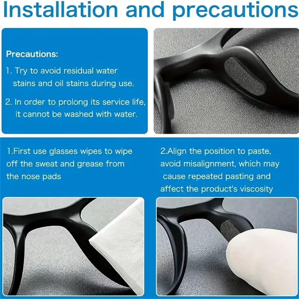 Coussinets de nez antidérapants en mousse souple autocollants pour lunettes – Protection en éponge p