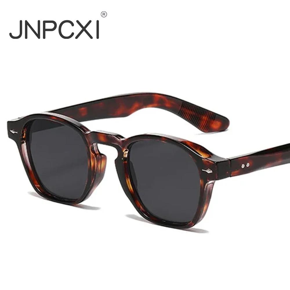 JNPCXI rétro Rivets hommes lunettes de soleil carrées mode bleu vert tendance nuances UV400 femmes c