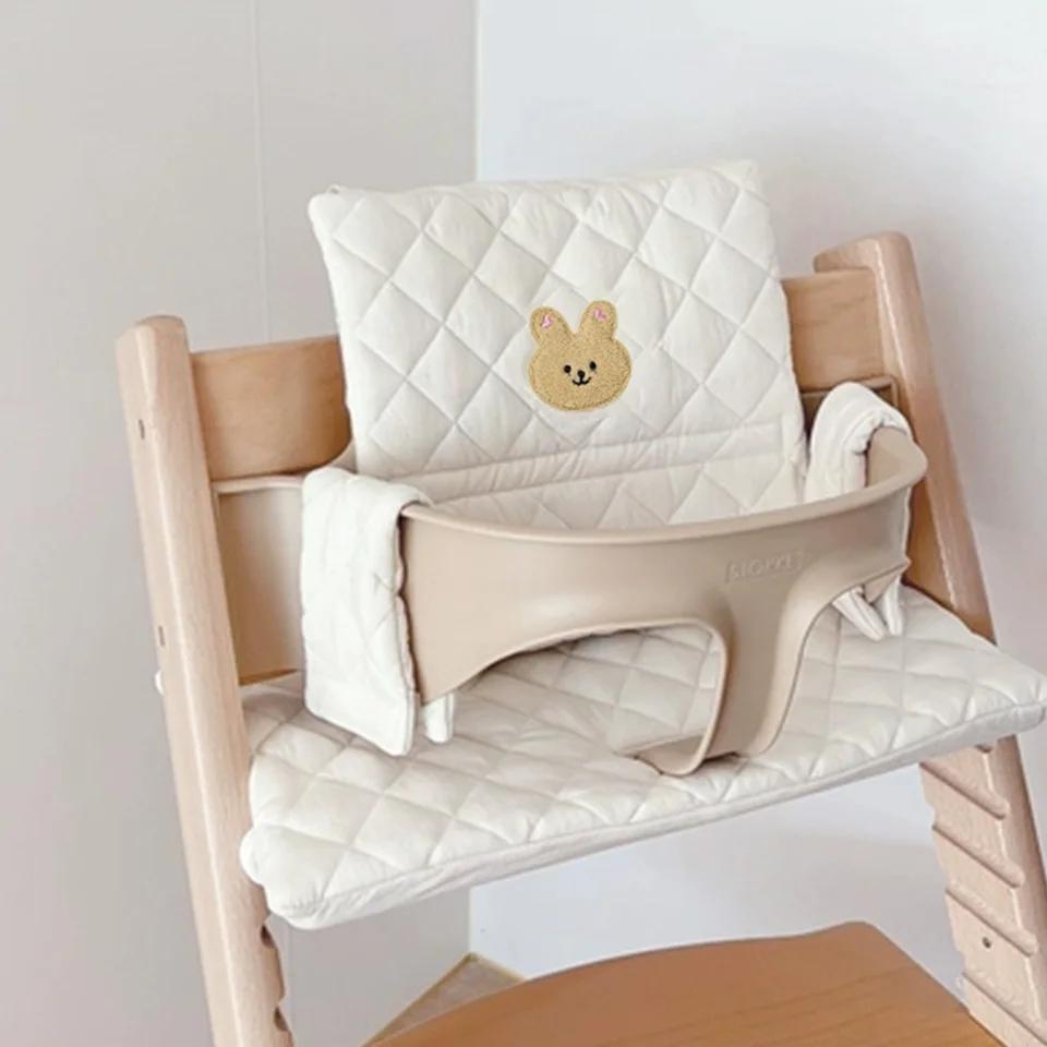 Coussin de chaise haute mignon pour bébé, ours lapin, dos de bébé assis, accessoires de chaise de sa