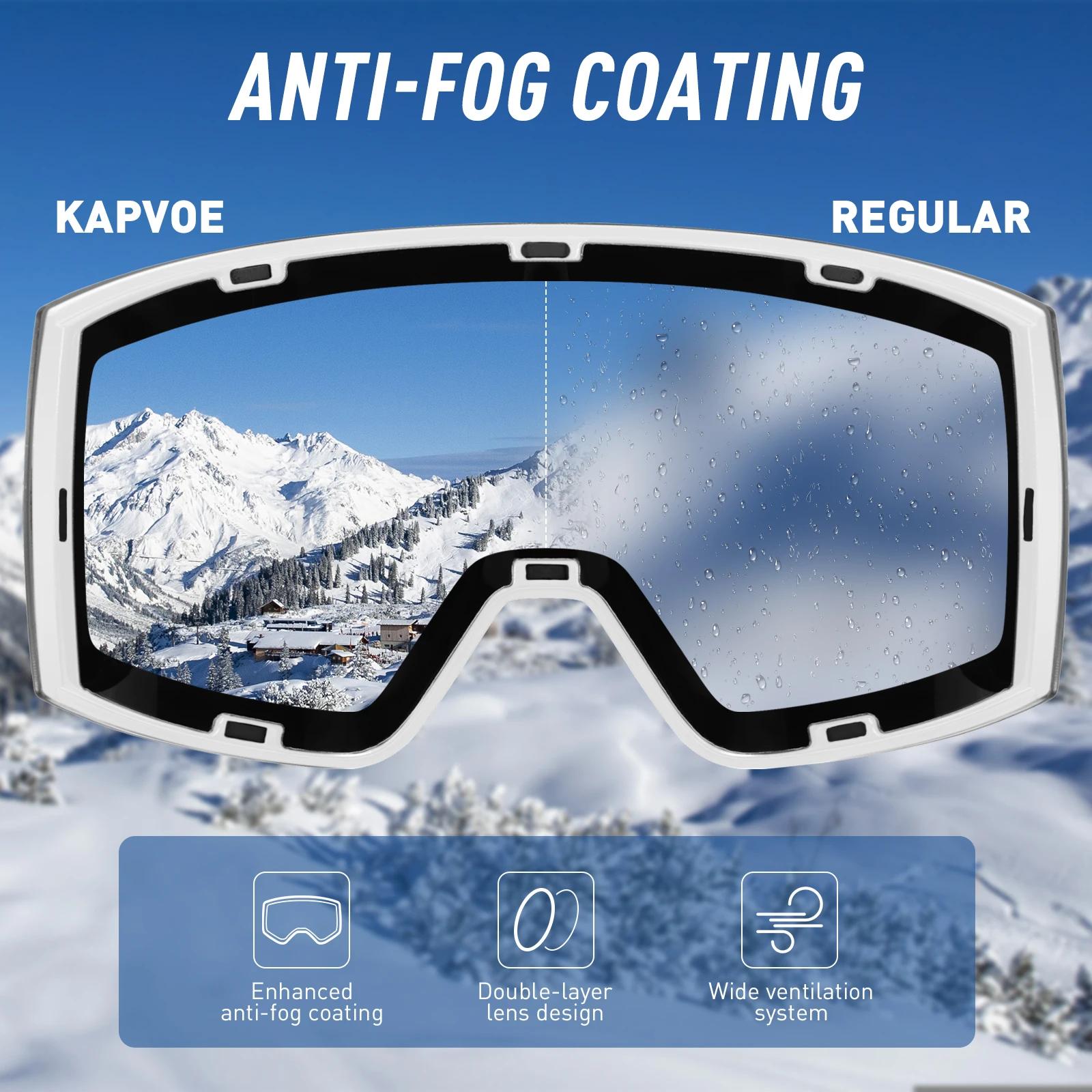 KAPVOE lunettes de Ski en plein air hommes lunettes de Snowboard femmes hiver neige lunettes de sole