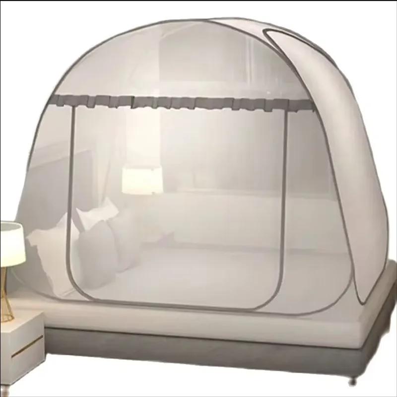 Moustiquaire à yaourt Simple, tente de Camping Portable, auvent de lit Simple et Double pour adulte,