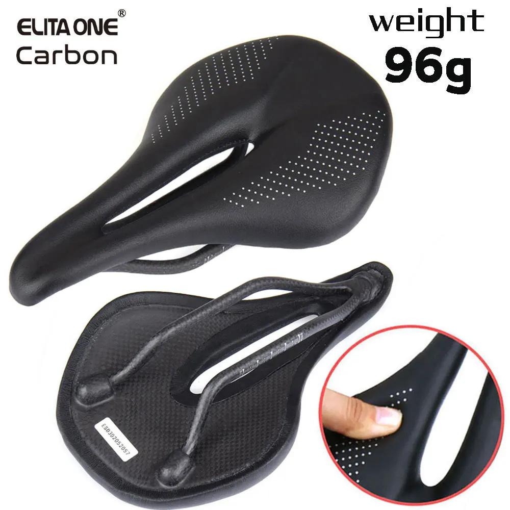 ELITA ONE selle en carbone Super légère 240x143/155mm 96g vtt vélo de route coussin en cuir siège de