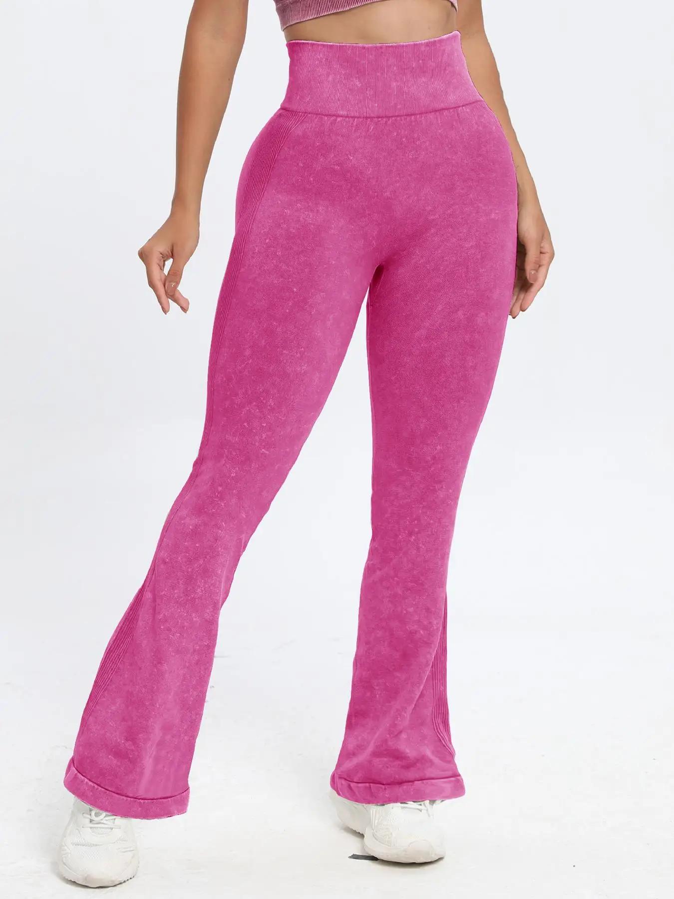 Pantalon moulant taille haute sans couture pour femmes - Yoga, fitness, tricot élastique