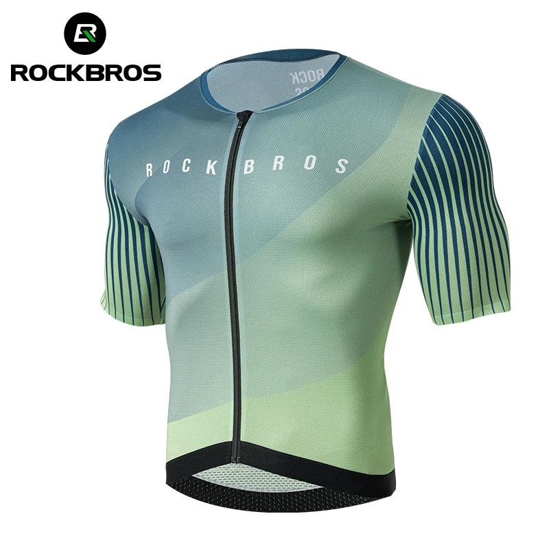 ROCKBROS-Maillot de cyclisme pour homme, T-shirt VTT, Vêtements d'été, Vêtements de haute qualité, F