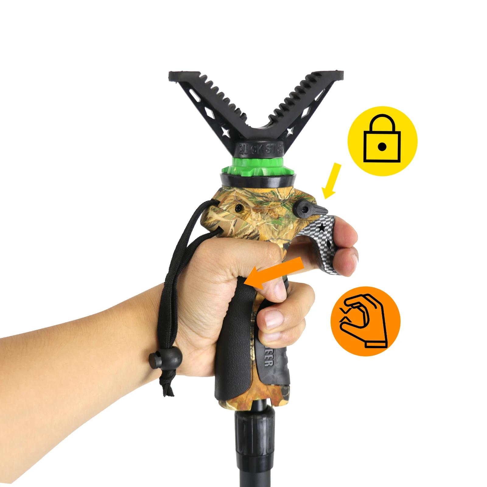 Trépied de chasse réglable en hauteur, bâton de tir camouflage, support de tir pour la photographie,