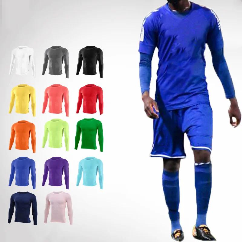 Hommes femmes enfants enfants garçon fille Compression course longue Base t-shirt Fitness Sport bask
