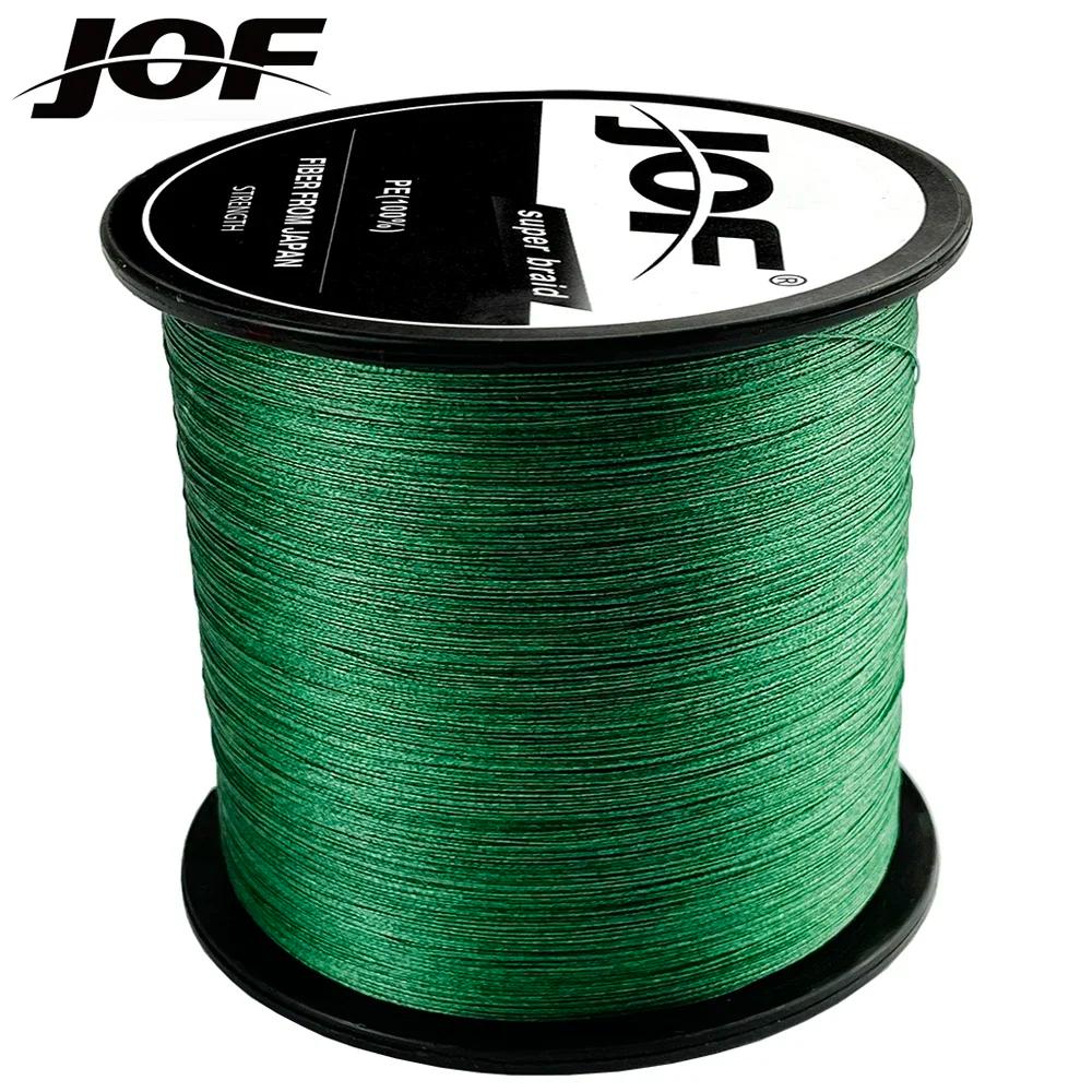 JOF – ligne de pêche à la carpe, 8 brins/4 brins, 500M/300M, cordon PE multifilament tressé, matéria