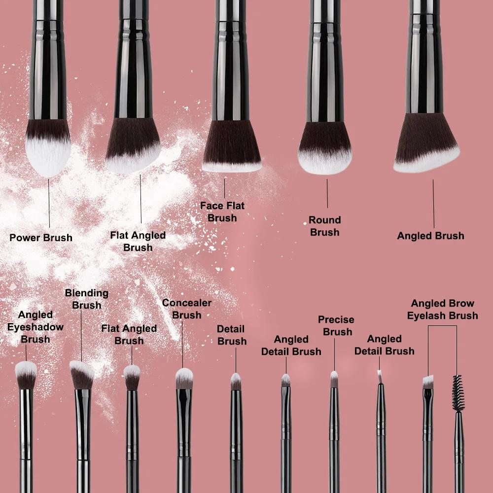 Ensemble de pinceaux de maquillage doux et moelleux pour femme, fond de teint, fard à joues, poudre,