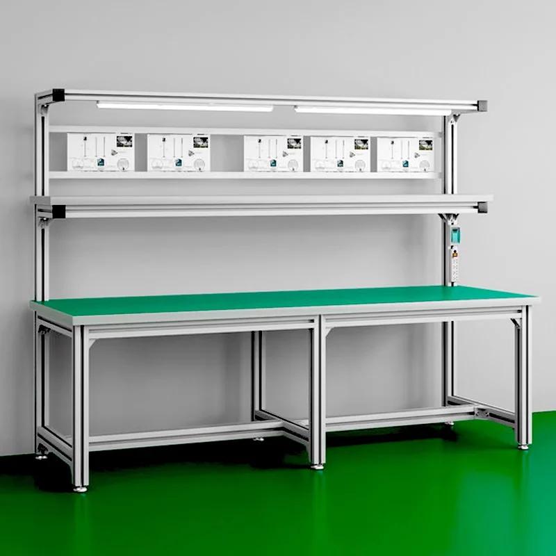 Banc de travail en alliage d'aluminium antistatique, table d'inspection de maintenance, console d'as