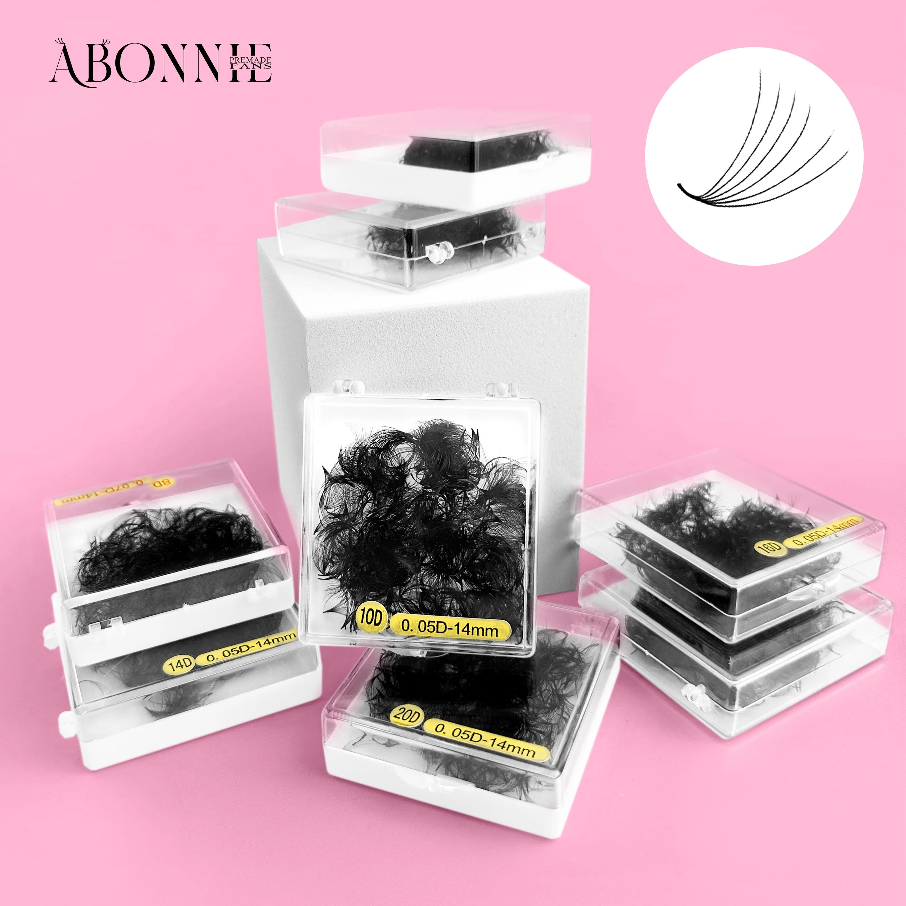 ABONNIE ample 8D-20D Base pointue tige courte préfabriquée ventilateurs de Volume russe Faux vison E