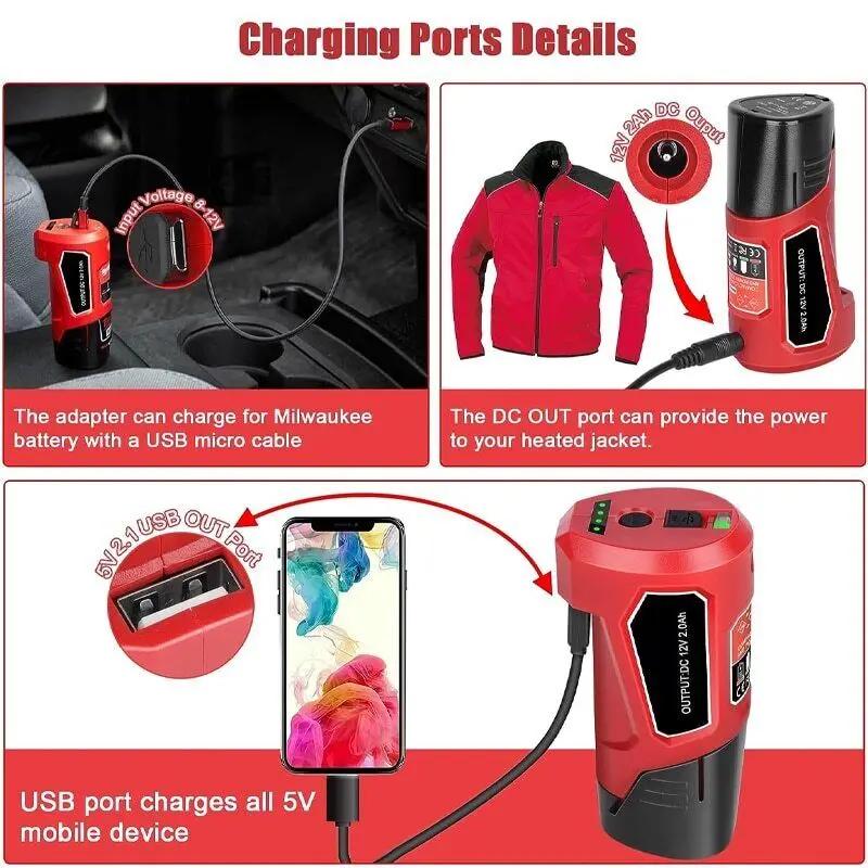Source d'alimentation de remplacement pour chargeur de batterie Milwaukee 12V 48-59-1201 49-24-231,