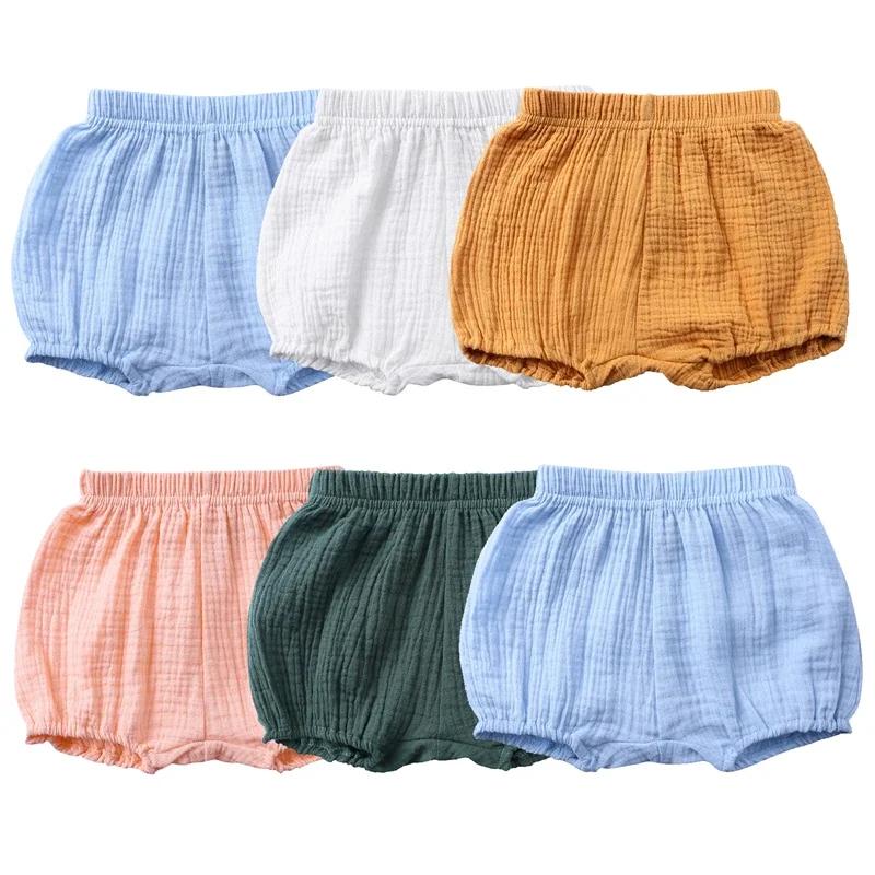 Bloomers d'été de couleur unie pour bébés 0-4T, Shorts en coton pour enfants en bas âge, slips pour