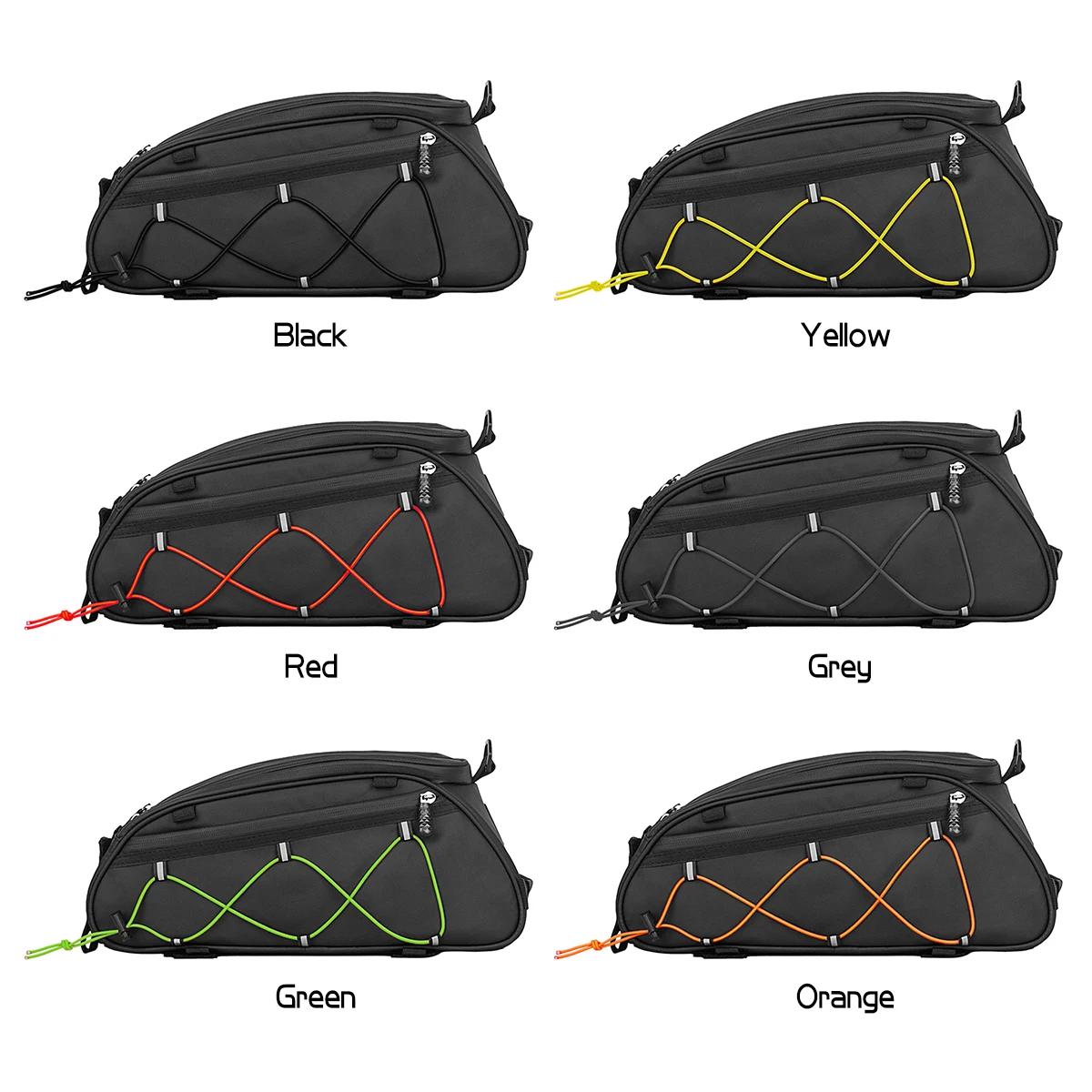 Sac de porte-vélo 3 en 1, sac de coffre étanche, sac de siège arrière de vélo, sac isotherme avec 2
