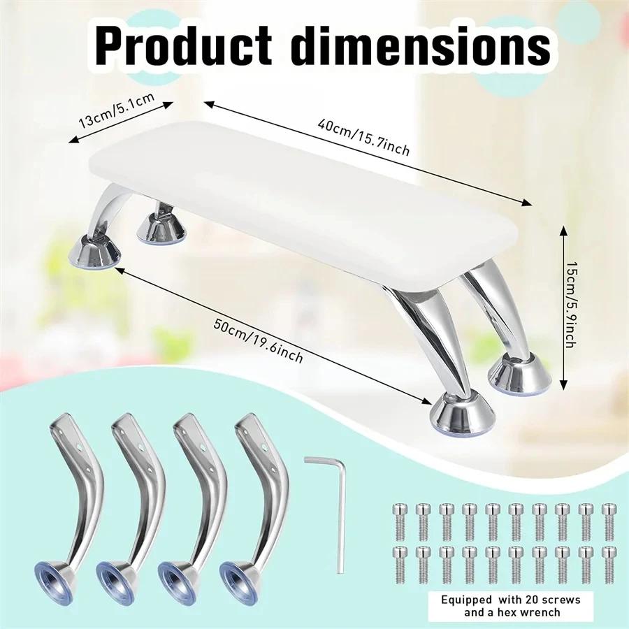 Grand accoudoir professionnel pour ongles, haute qualité, cuir PU, microfibre, lampe à ongles, oreil