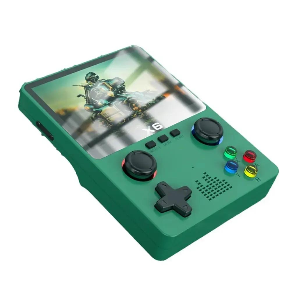 2023 Nouveau X6 3.5 Pouce IPS Écran Lecteur De Jeu Portable Double Joystick 11 Simulateurs GBA/PS1 J