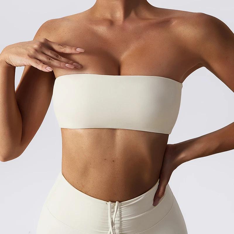 Soutien-gorge tubulaire sans bretelles femme - Sous-vêtement sport yoga gym fitness confortable