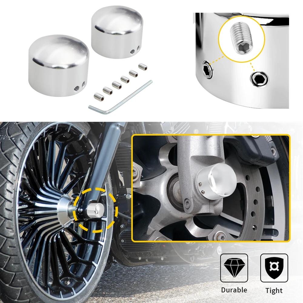 Moto Réglable Essieu Avant Écrou Boulon Capuchon pour Harley Sportster 883 1200 Dyna VRSCA V Rod 200