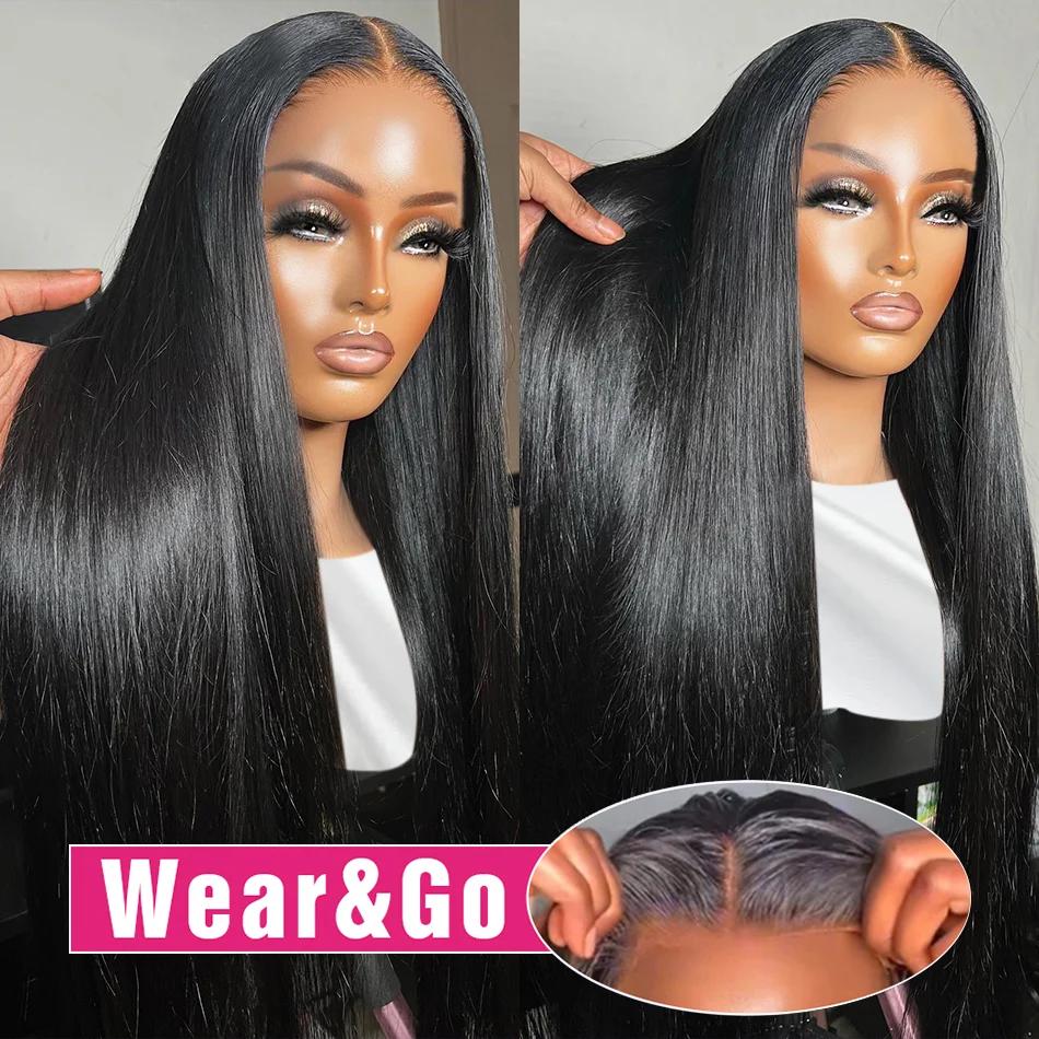 Perruque Bob Lace Front Wig sans colle, Wear and Go, Cheveux humains, Prête à porter, Sophia Straigh