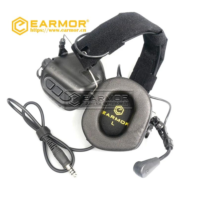 EARMOR-Casque DulMédiateur set M32 MOD4 avec microphone, cache-oreilles de chasse et de tir, amplifi
