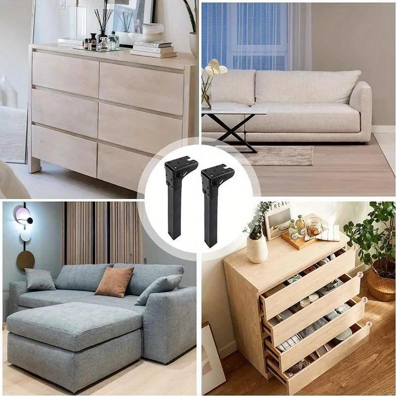 Pieds de meubles pliables pour table d'ordinateur portable, pieds de remplacement pour table basse,