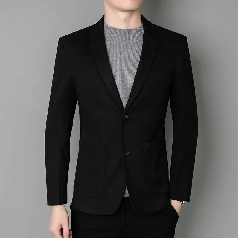 Blazer mode affaires beau Gentleman Version coréenne de Style britannique décontracté mince couleur