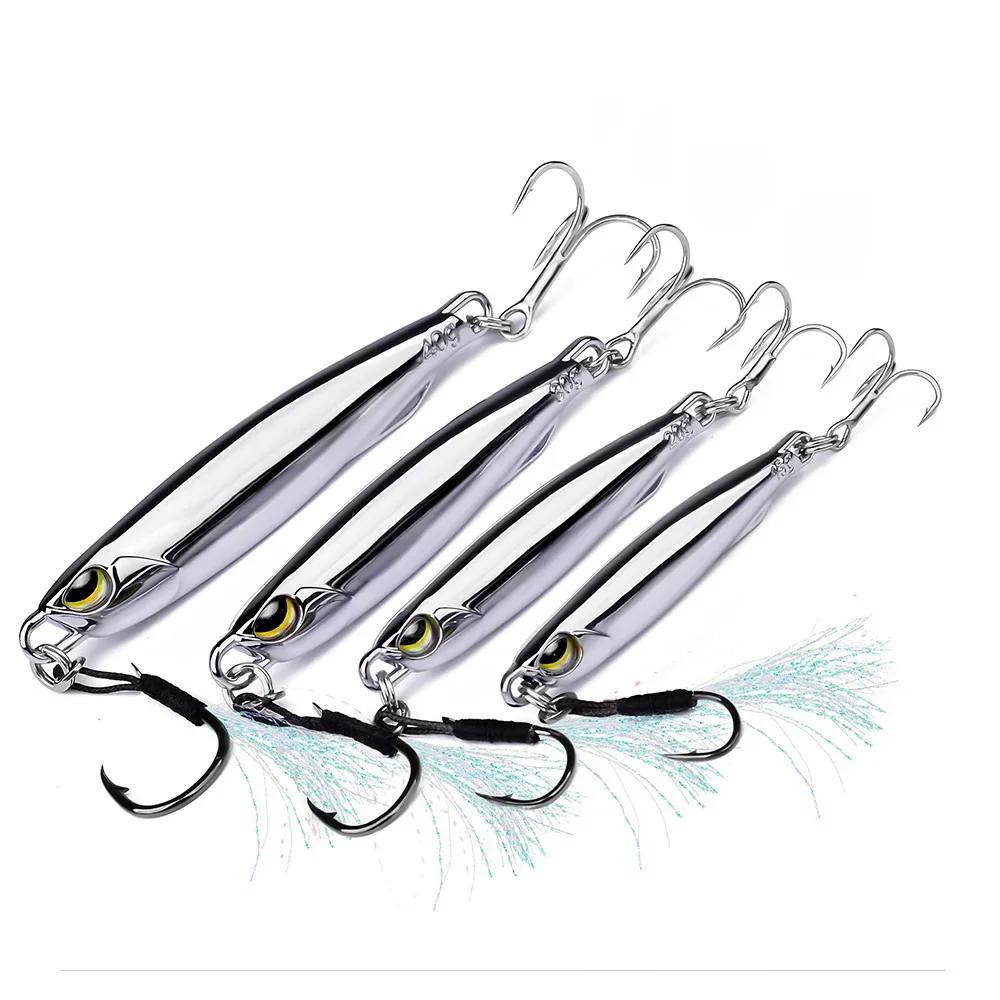 Appât de gabarit en métal 15g 20g 30g 40g maquereau artificiel dur leurre de poisson coulant loin co