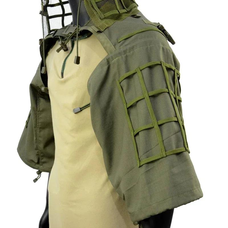Costume Ghillie tactique Airsoft Sniper tir Ghillie costume vêtements chasse en plein air capuche de
