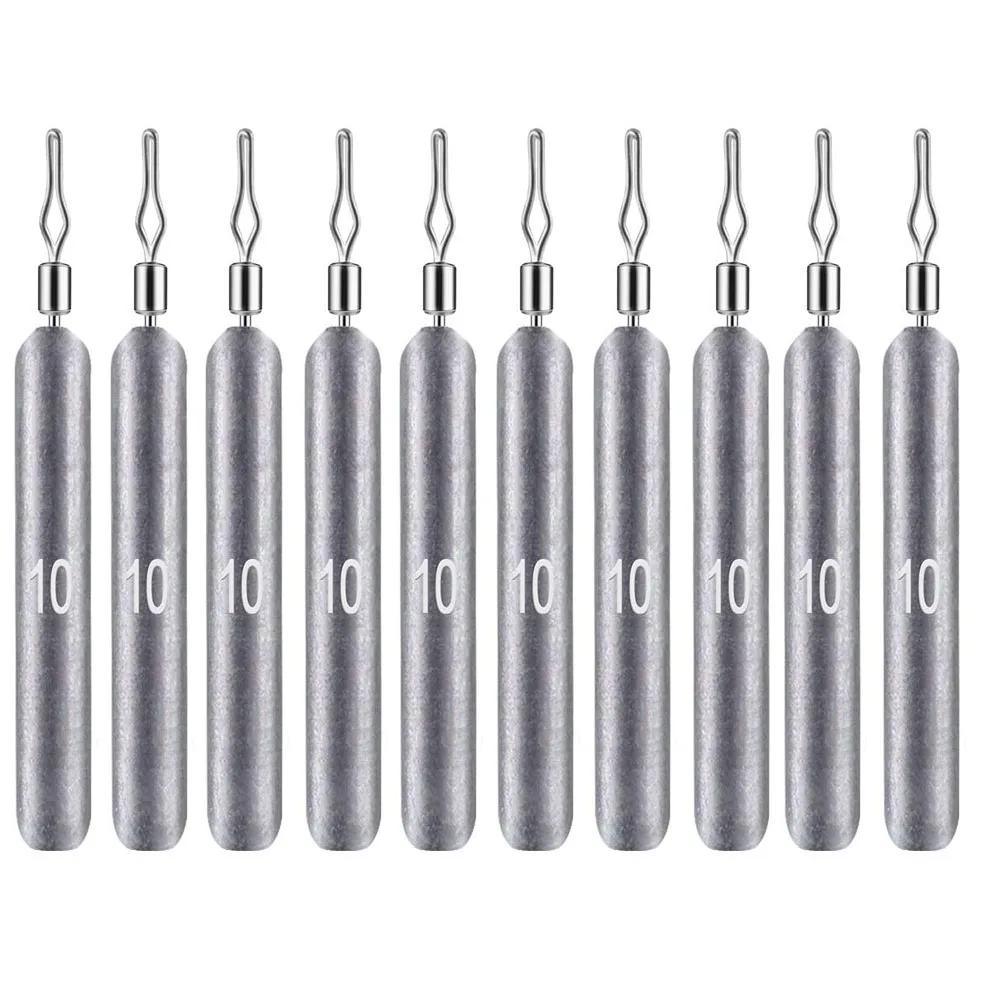 10 pièces plombs de pêche 3.5g 5g 7g 10g 14g 20g plombs de poids de tir de chute accessoires de maté
