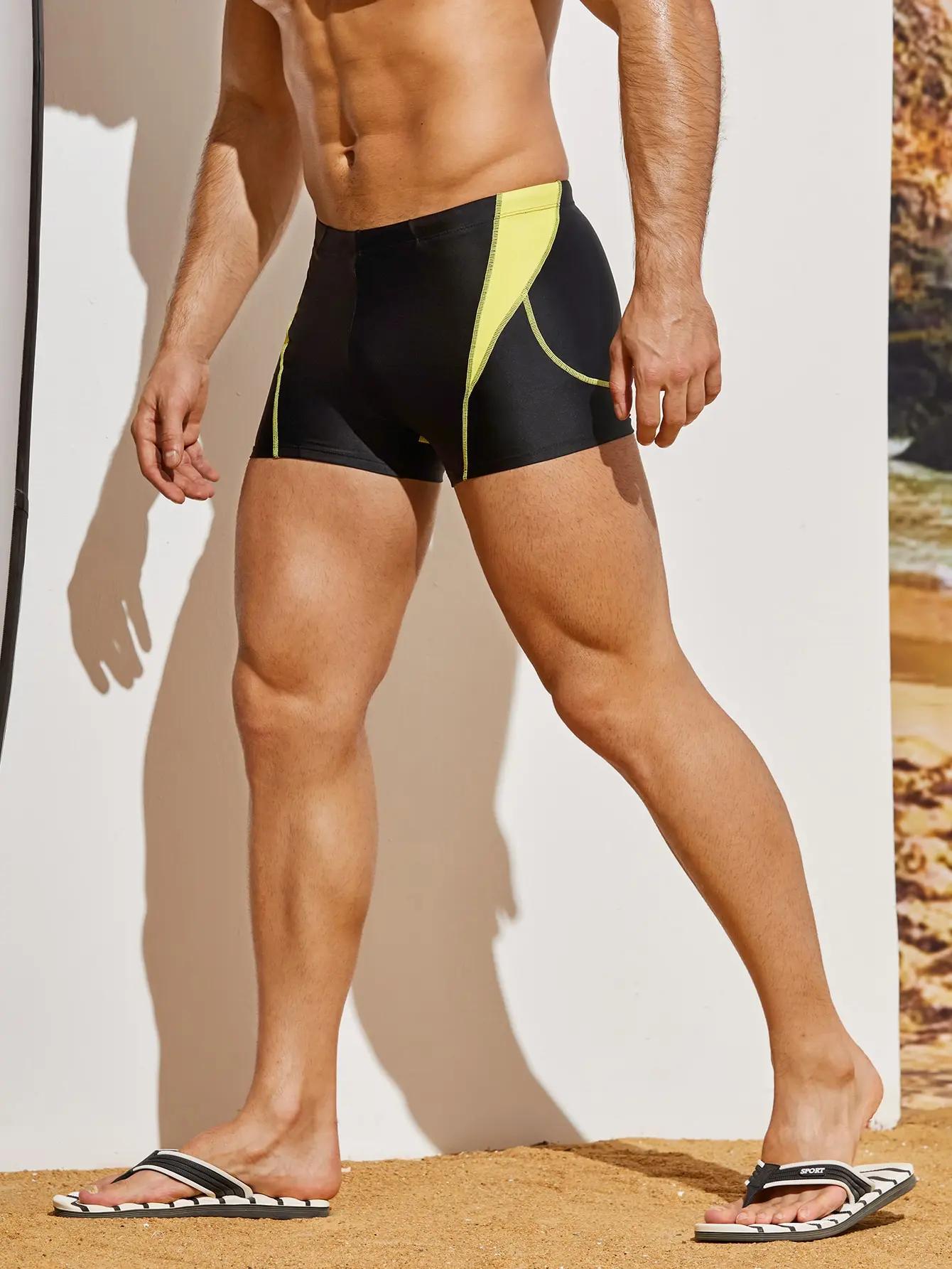 Maillot bain boxer homme compression - Pantalon natation séchage rapide - Professionnel compétition