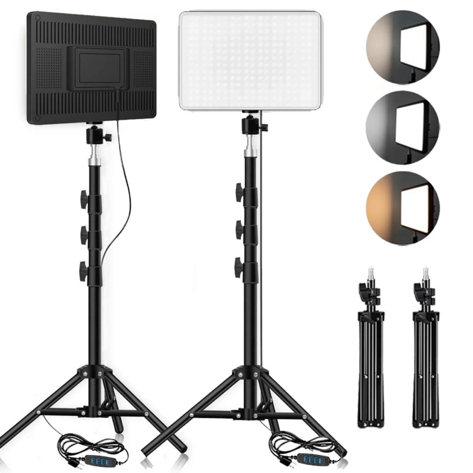 LED lumières vidéo conférence photographie éclairage Selfie lumière Photo Studio lampe avec trépied