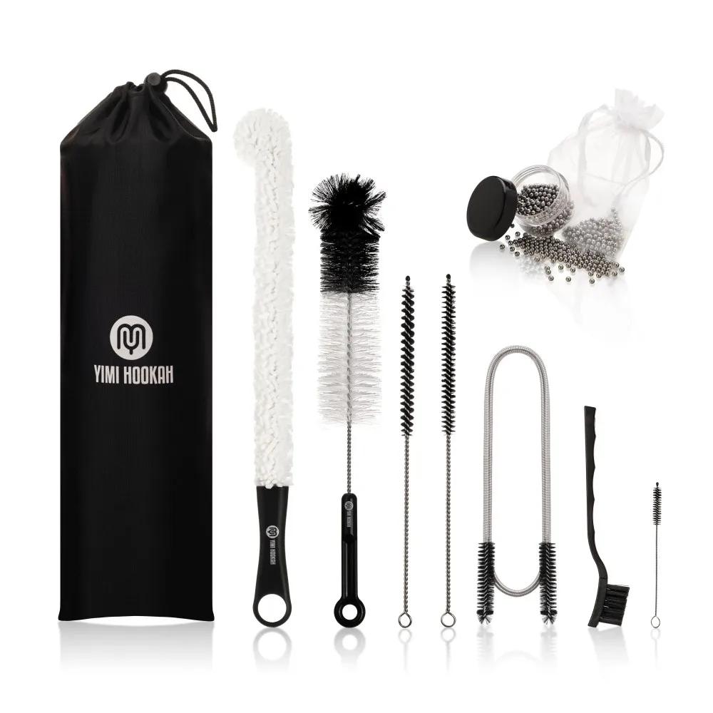 Yimi – kit de brosse de nettoyage de narguilé, brosse de vidange Flexible, bol de narguilé, décalcom