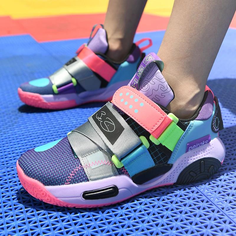 Chaussures de basket-ball pour enfants filles, rembourrées, Absorption des chocs, confortables, spor
