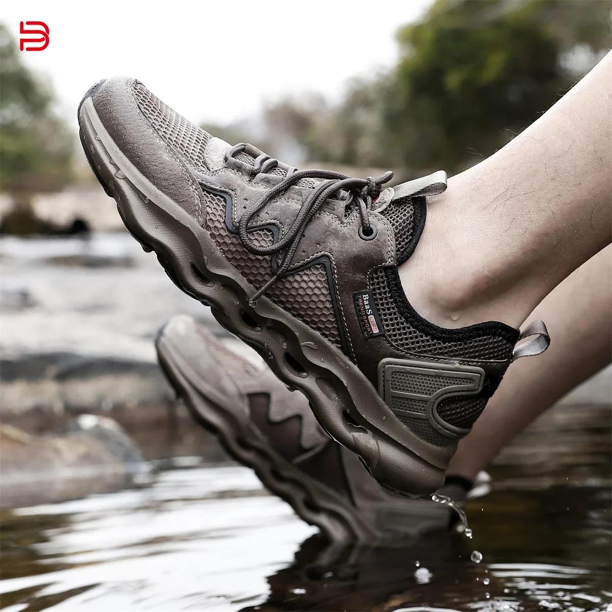 Baasploa – chaussures de randonnée pour hommes, confortables, respirantes, pour la rivière et l'eau,